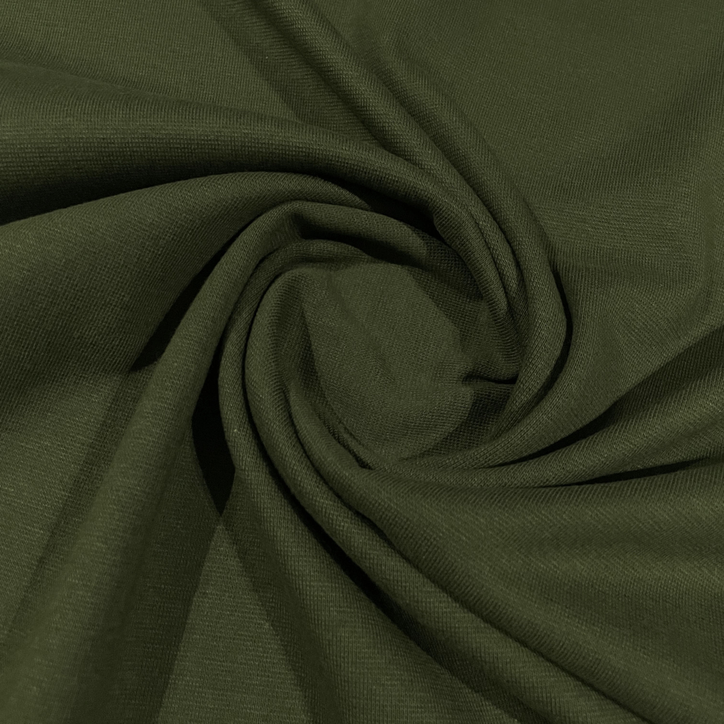 Bündchen in dunklem kräftigen Olivgrün