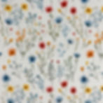 Jersey mit bunter Blumenwiese, Ansicht von oben