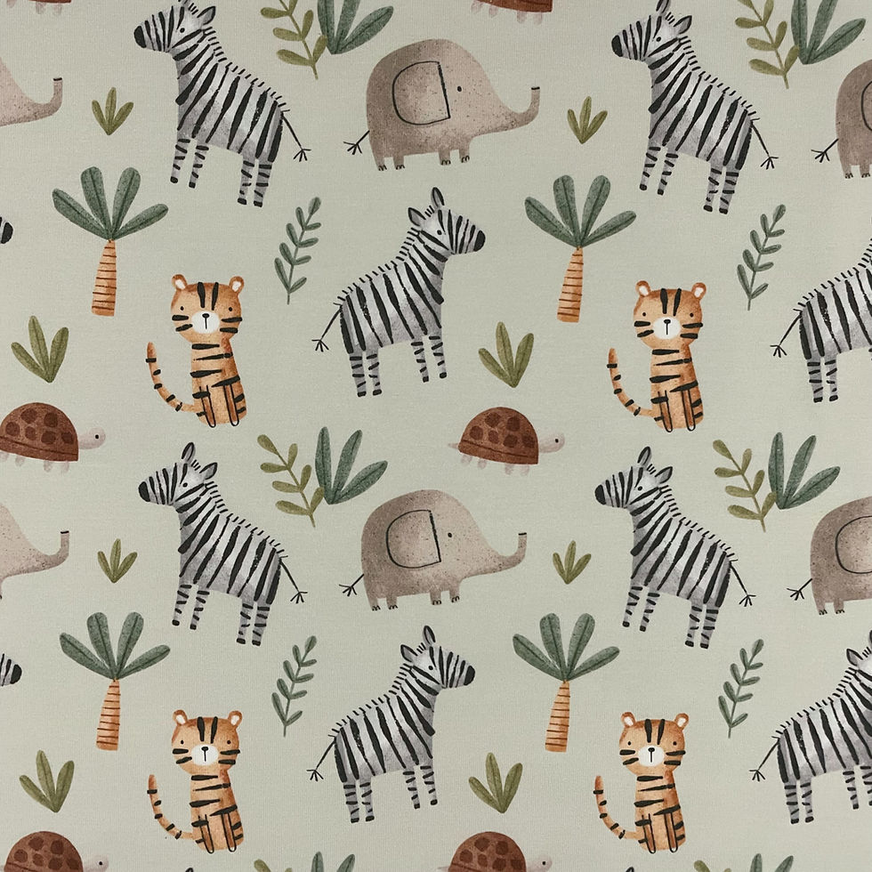 Jersey mit Savannentieren, Ansicht von oben