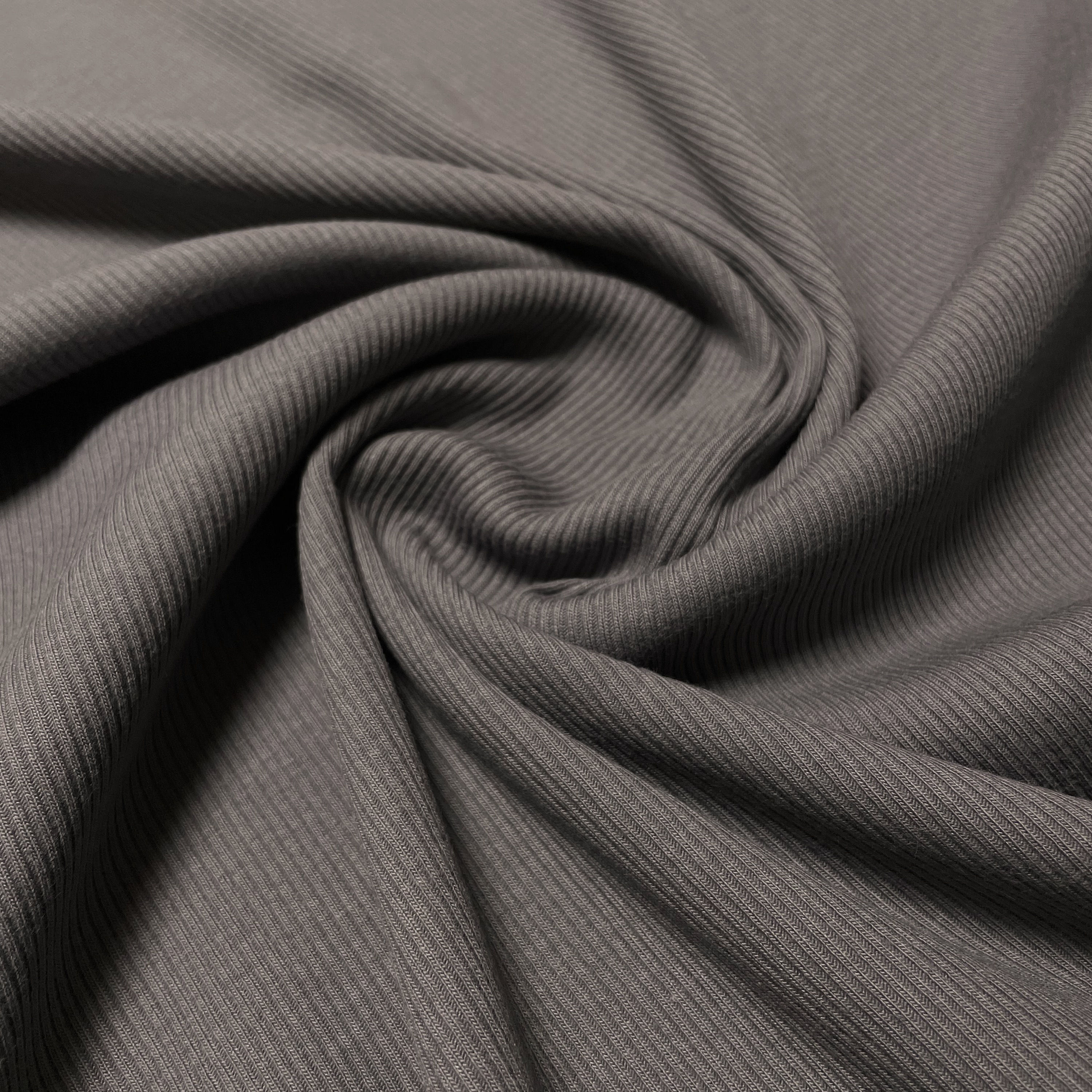 Ripp-Jersey in grau