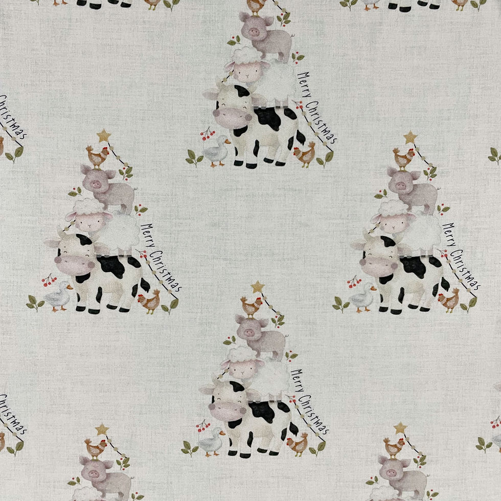 Jersey mit tierischer Weihnachtspyramide, Ansicht von oben