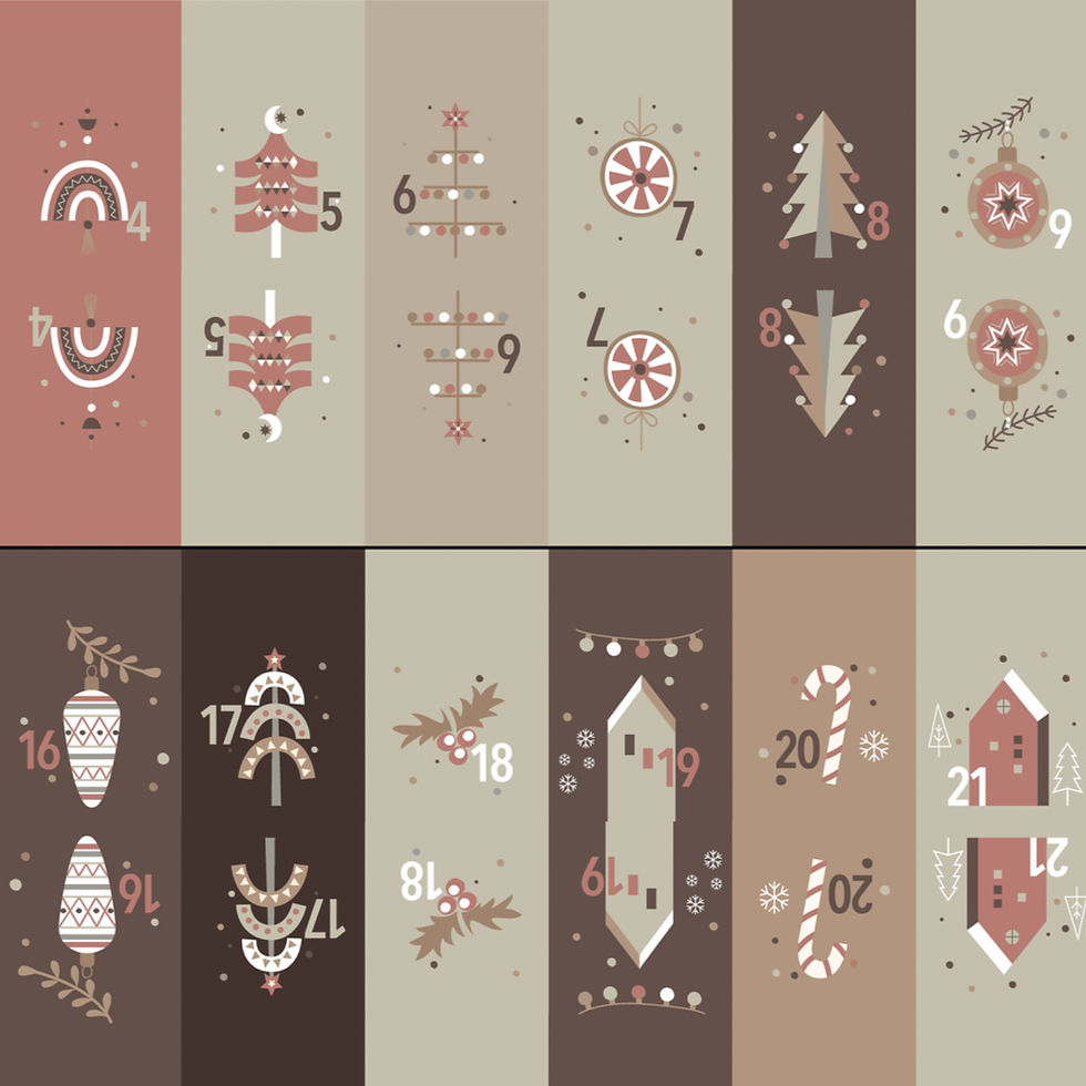 Baumwolle-Panel für Adventskalender, Ausschnitt