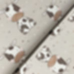 Jersey mit Kühen, auf dem Stoffballen