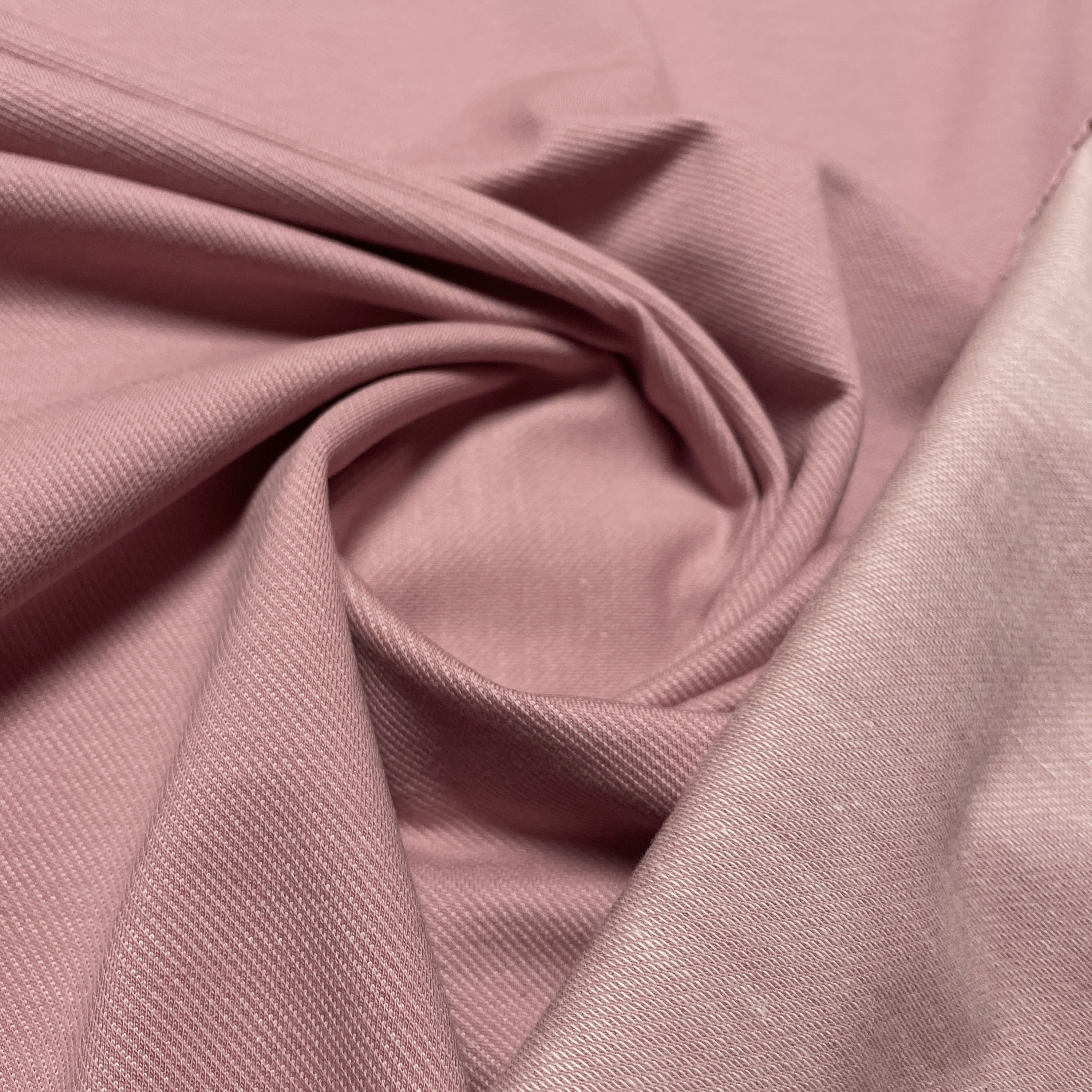 Jeansjersey in altrosa-meliert