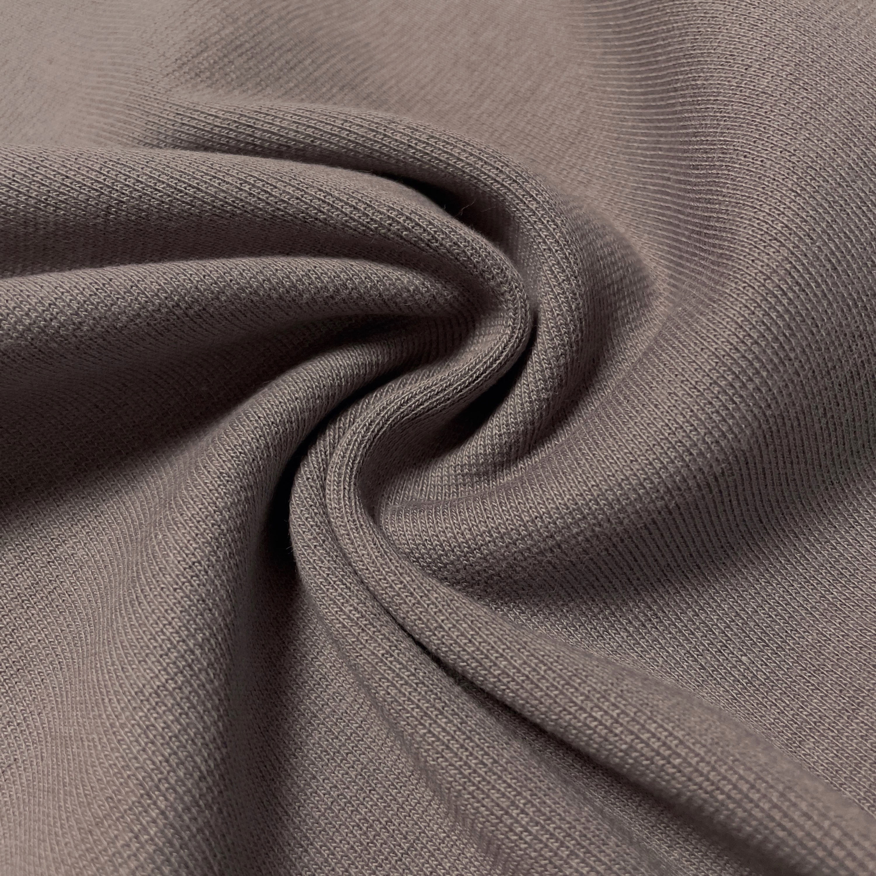 Sehr festes Bündchen in lila-stichigem Dunkelgrau