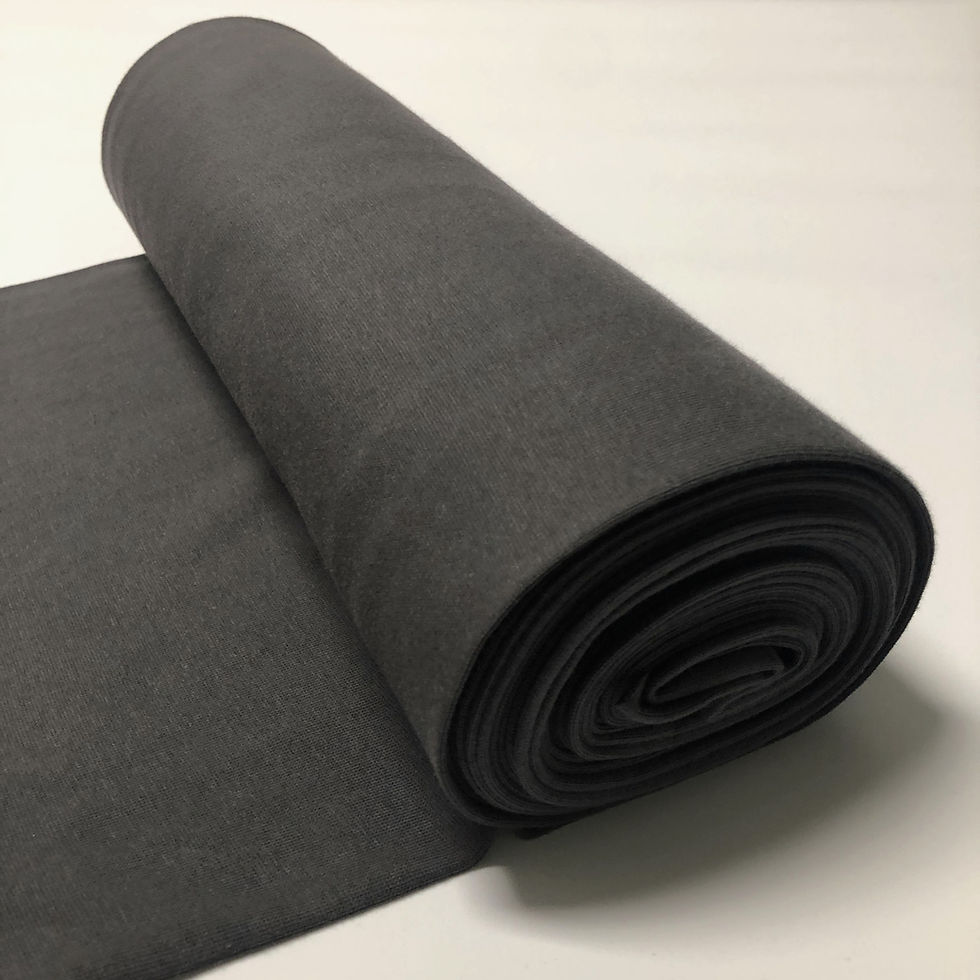 Bio-Bündchen in dunkelgrau auf der Rolle