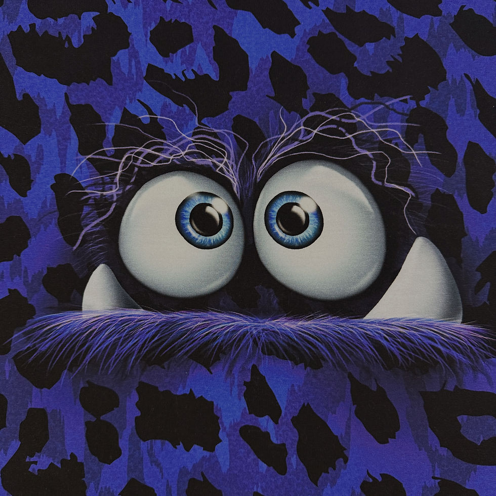 French-Terry Panel mit Monster, Detail