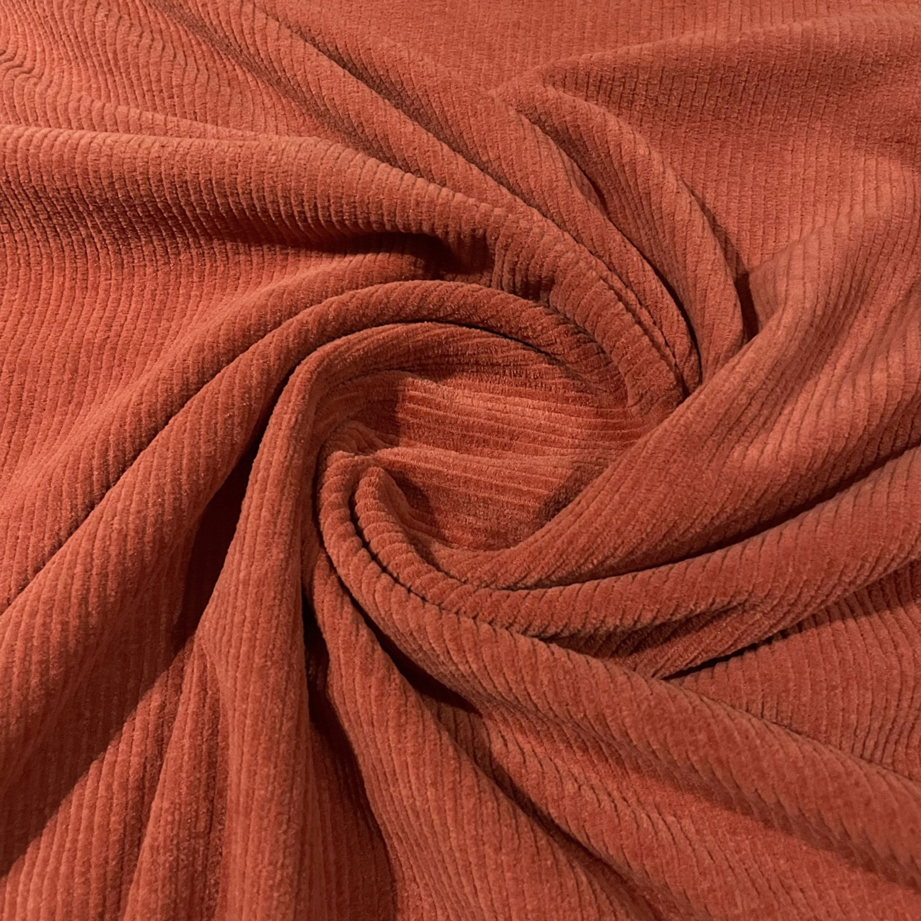 Cord-Jersey in Papaya