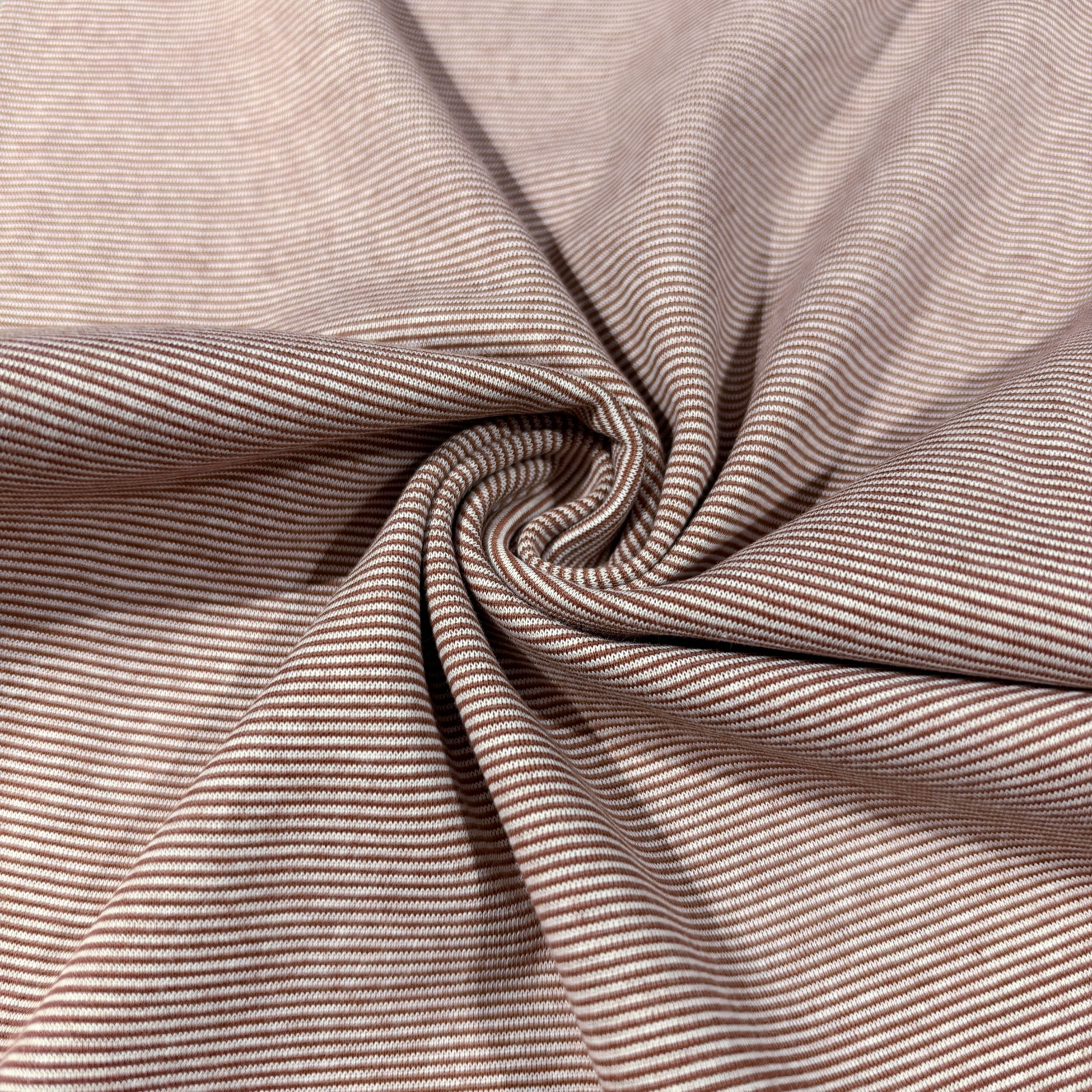 Ringelbündchen in Taupe-Rose