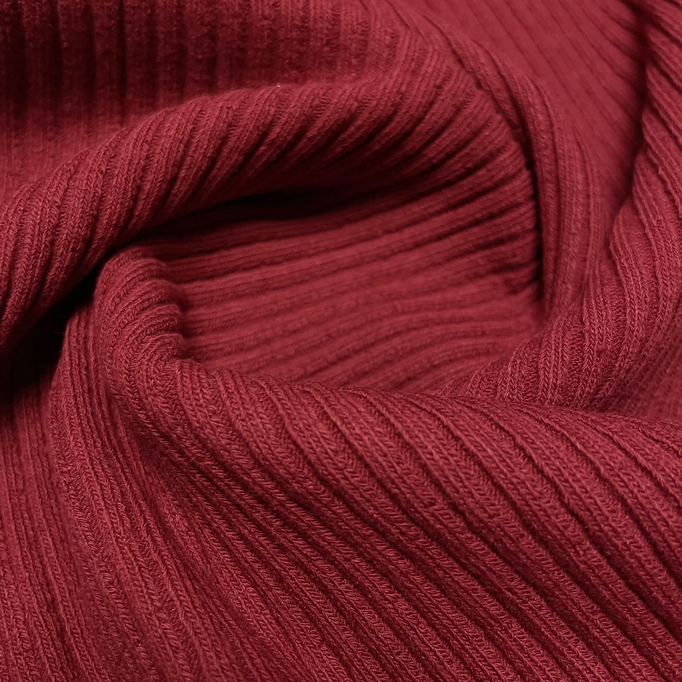 Grobripp-Bündchen in burgund