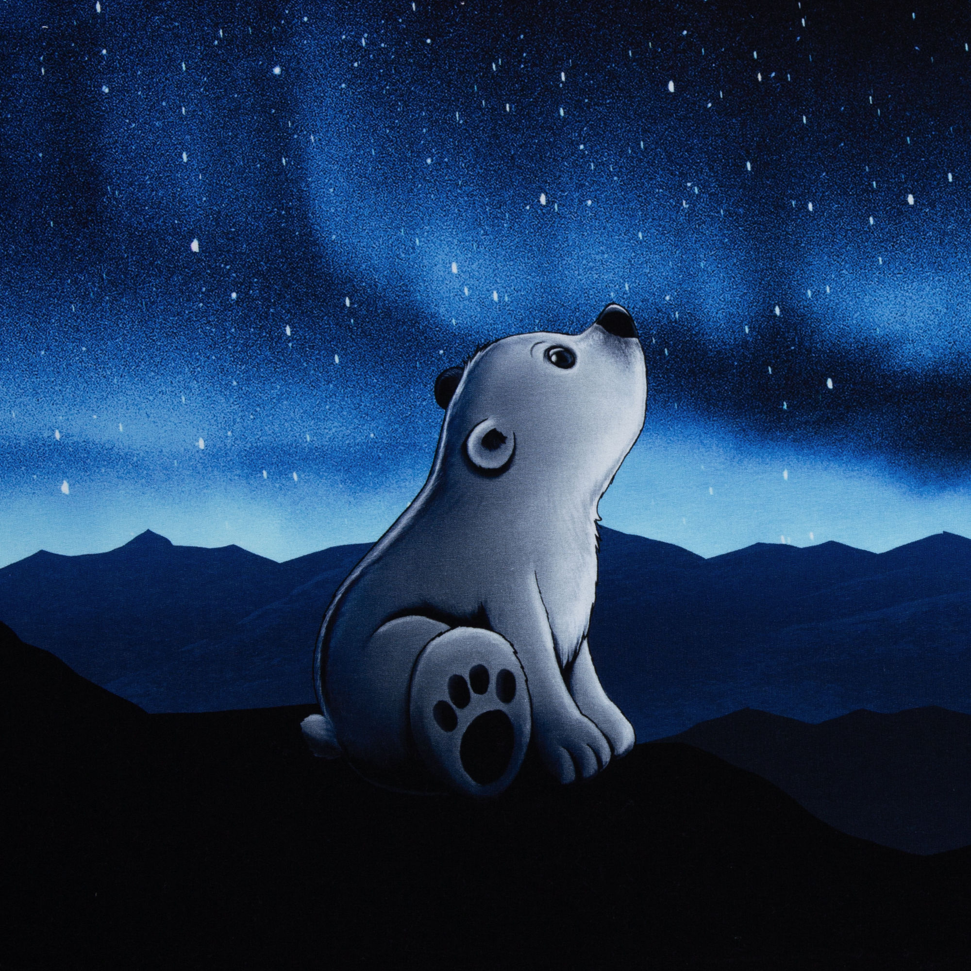 Sweat-Panel mit Polarbär, Detail