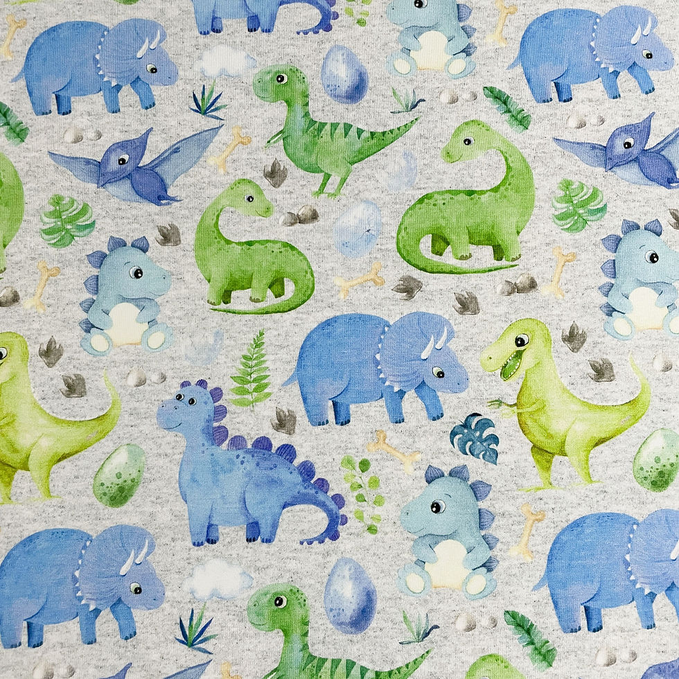 Jersey mit Dinosauriern, Ansicht von oben