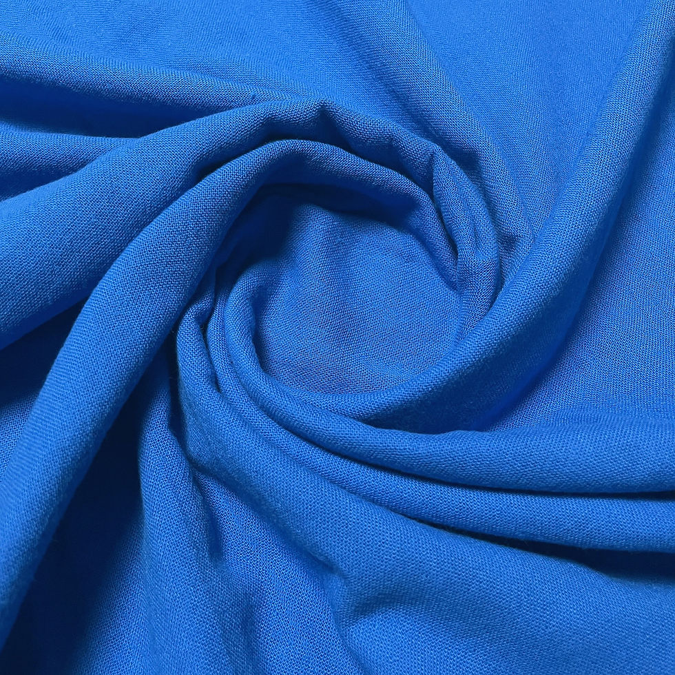 Leinenoptik-Musselin in Blitzblau