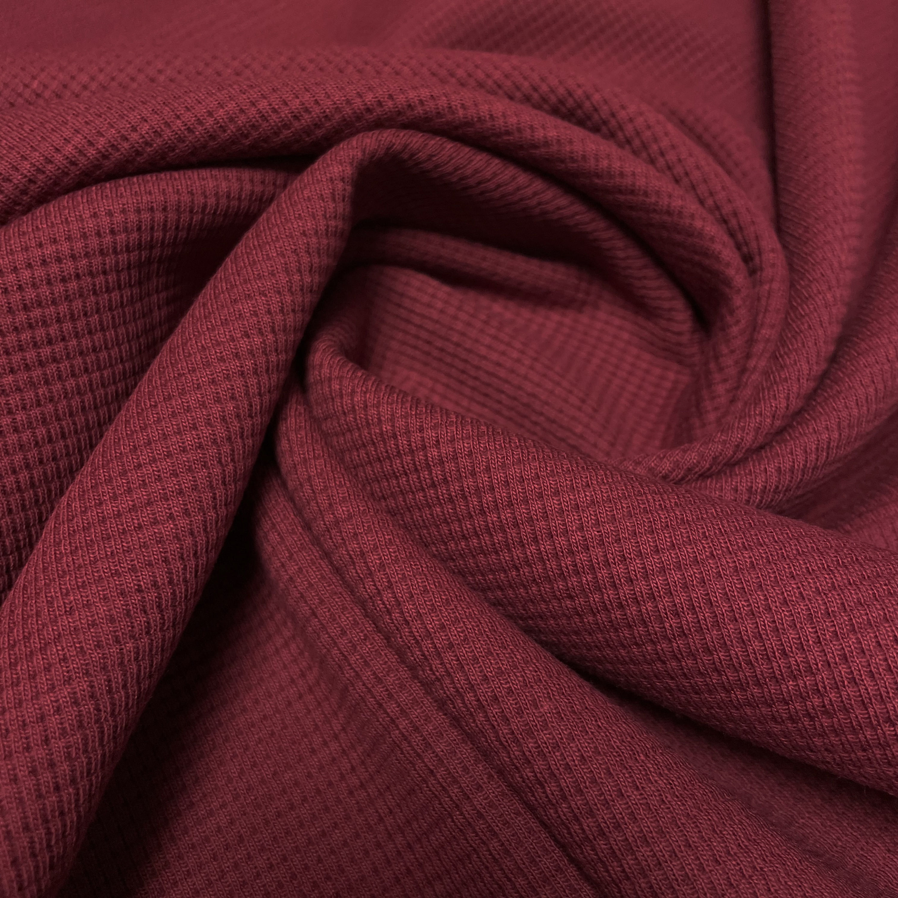 Waffeljersey in bordeaux