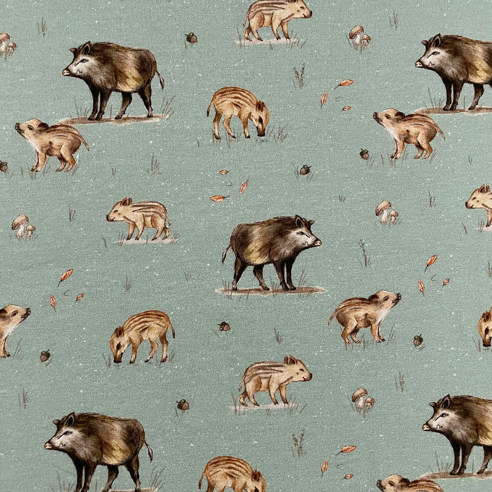 Jersey mit Wildschweinen, Ansicht von oben