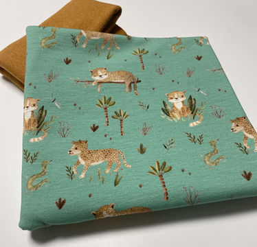 Stoffkombi zu Jersey little leopard pistazien-mintgrün