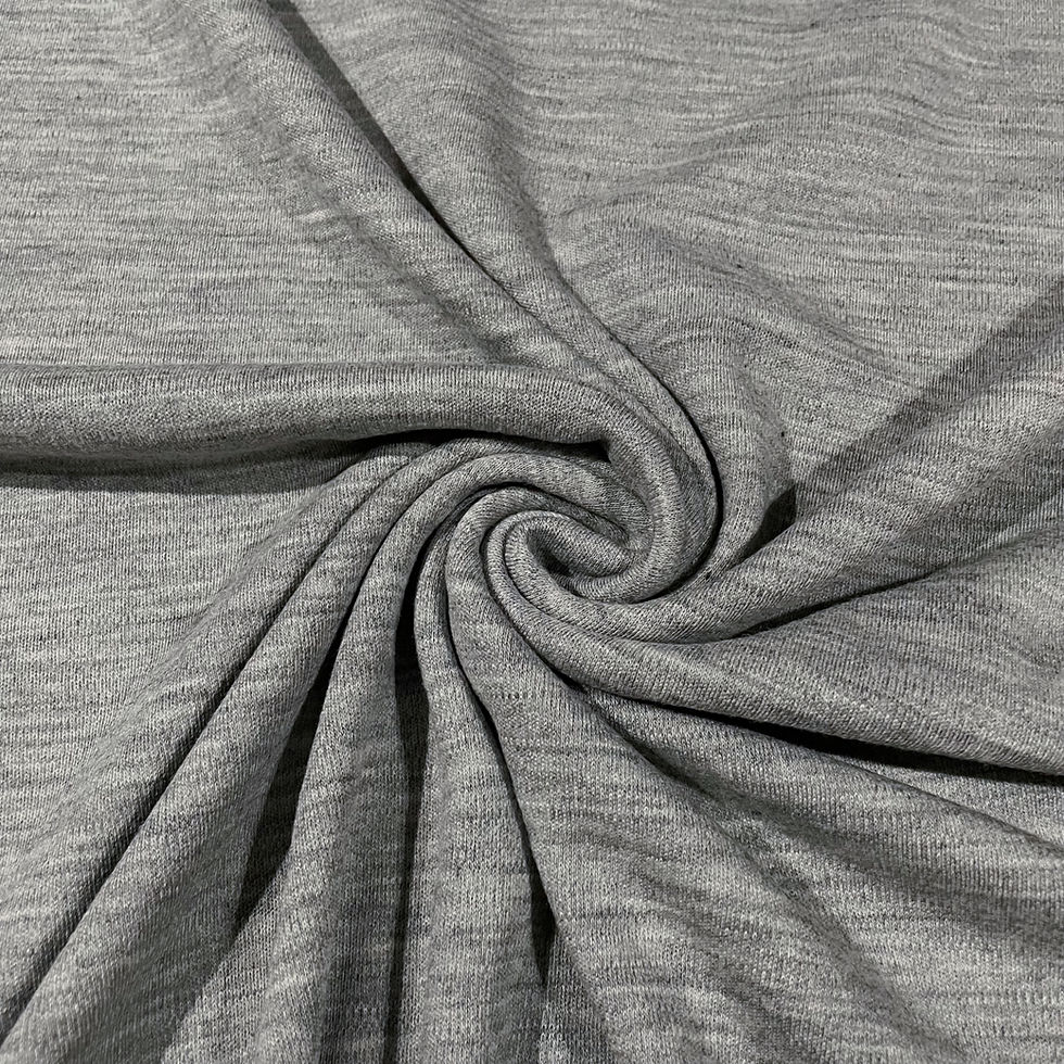 Merino-Jersey in Hellgrau meliert