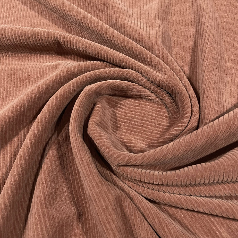 Cord-Jersey in dunklem Erdmauve