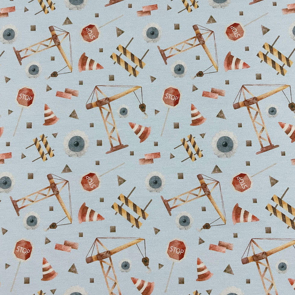 Jersey mit Baustellen-Motiven, Ansicht von oben