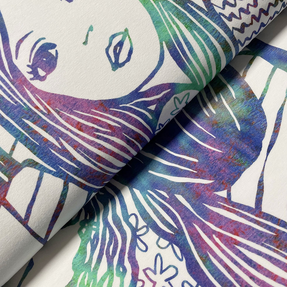 Summersweat mit großen Frauen, auf dem Stoffballen