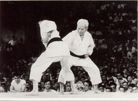 Funakoshi Gichin Karate Demonstration (on the right)