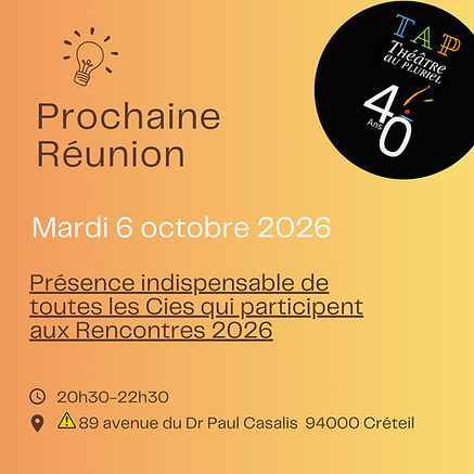 Réunion a venir