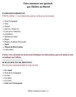 Comment faire annoncer son spectacle