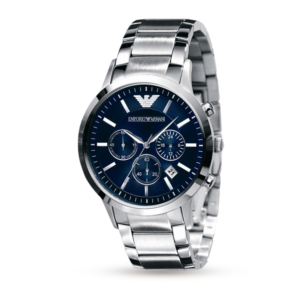 Mens BlueAR2448 Chronograph Watch