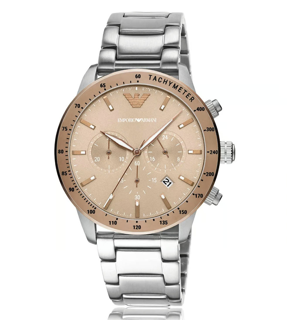 MENS ARMANI AR11352 BEIGE MARIO CHRONO WATCH