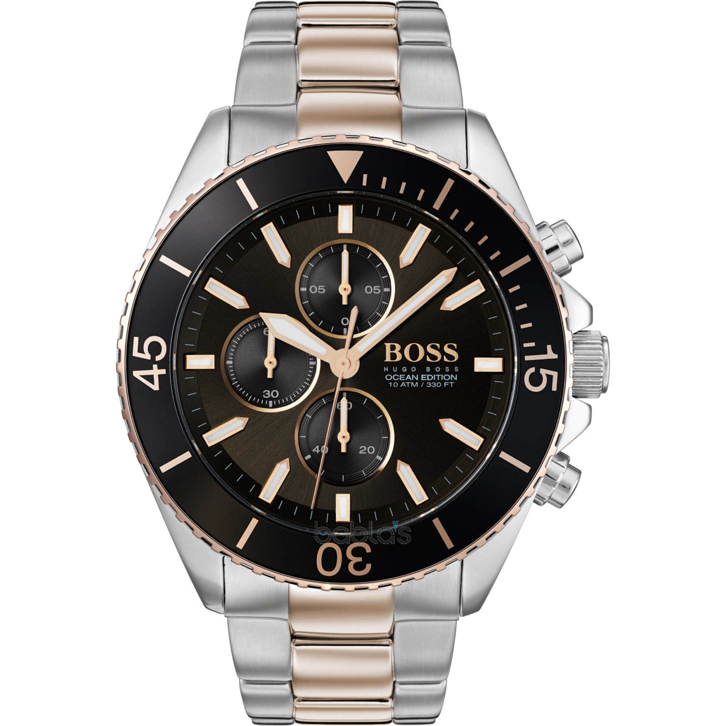 Mens Hugo Boss HB1513705 Two Tone Ocean Edition Bracelet Watch