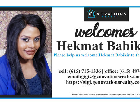 Welcome Hekmat Babikir "Gigi" to the Genovations Realty Team