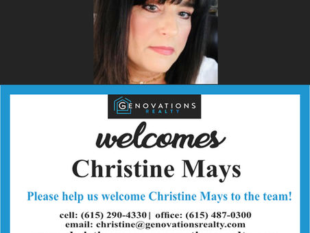 Welcome New Agent Christine Mays to Team!