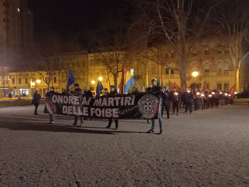 Martiri delle Foibe. La fiaccolata di CasaPound a Gorizia