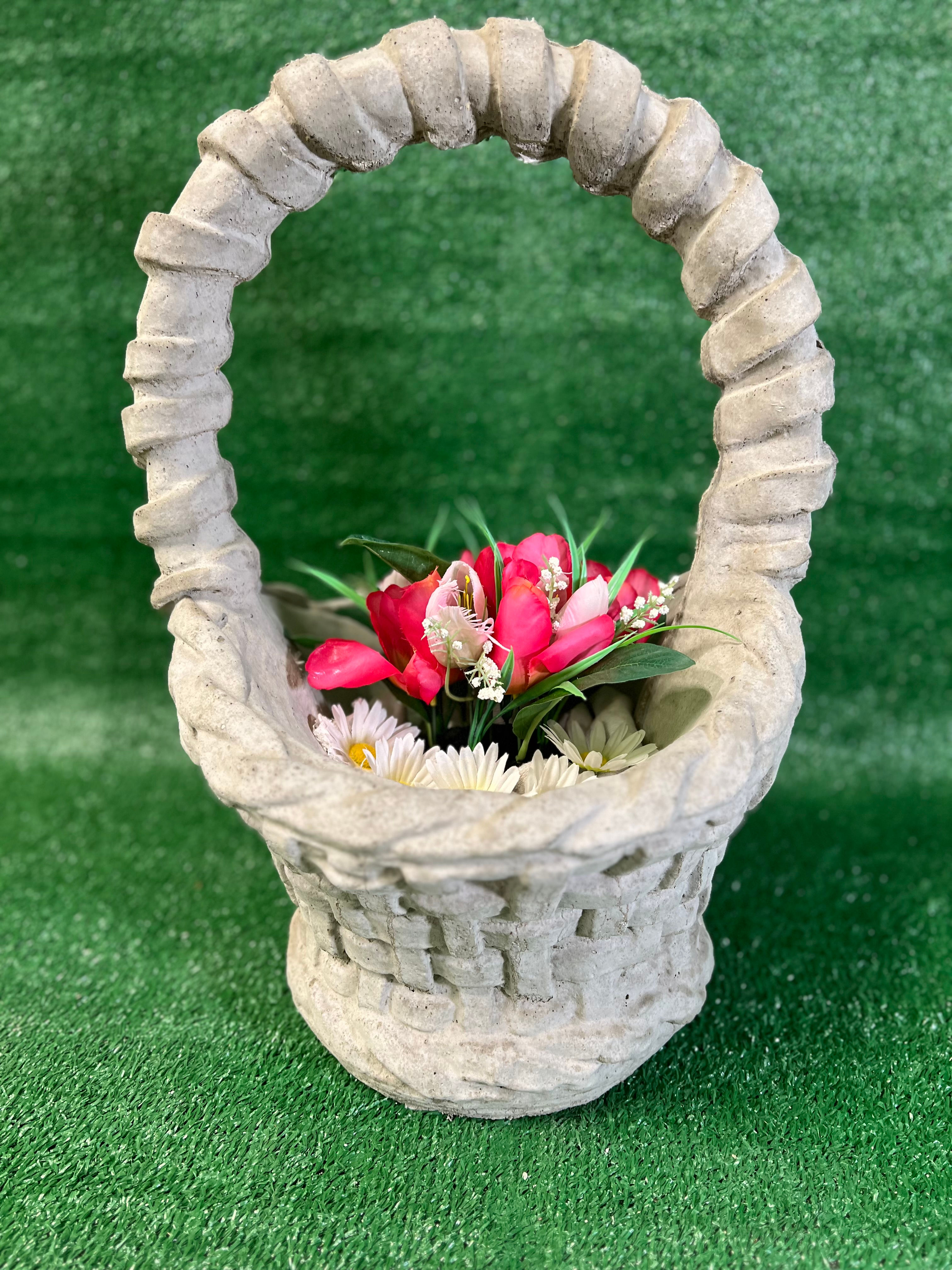Wicker Basket Planter