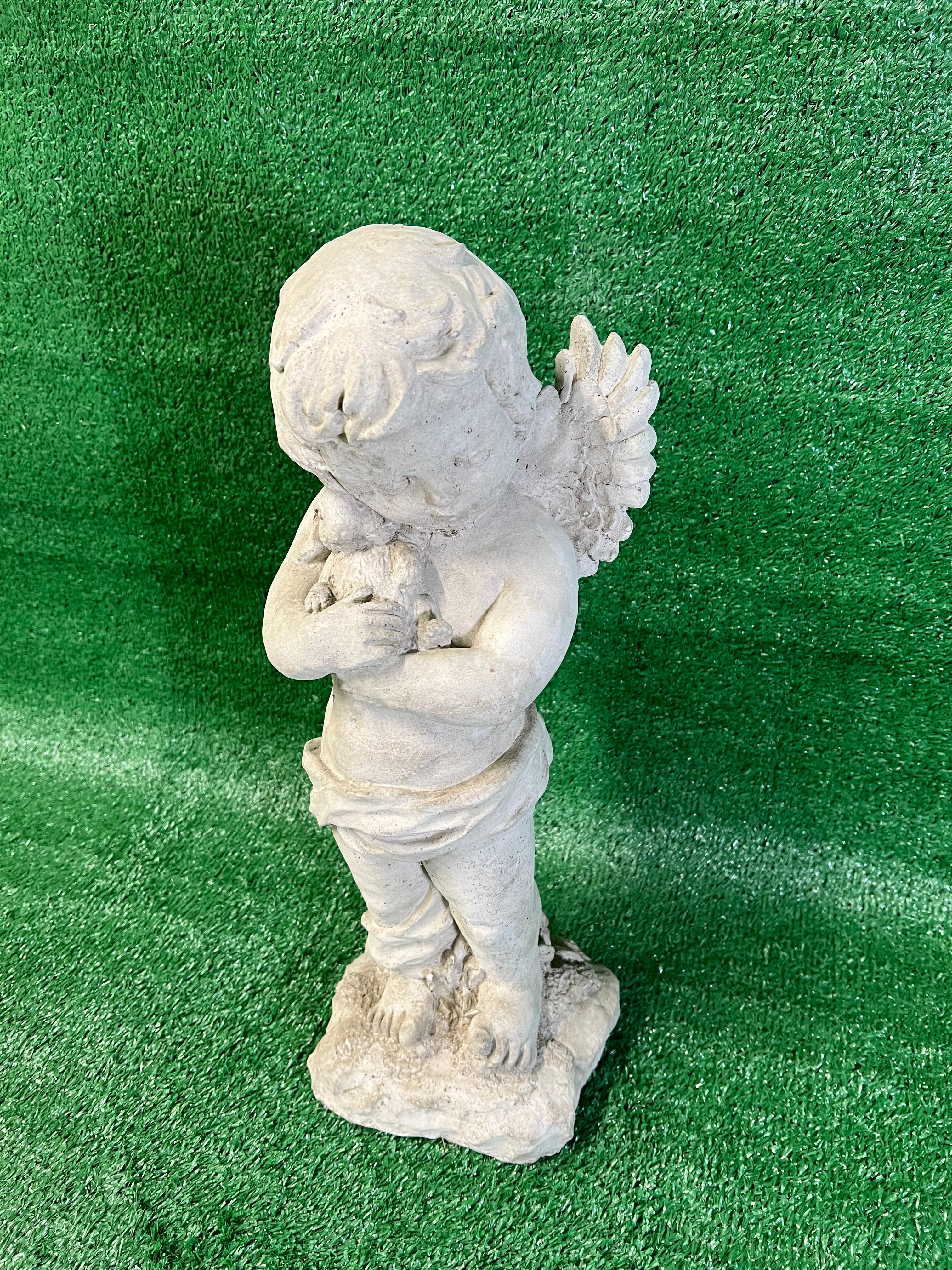 Cherub Holding Bunny
