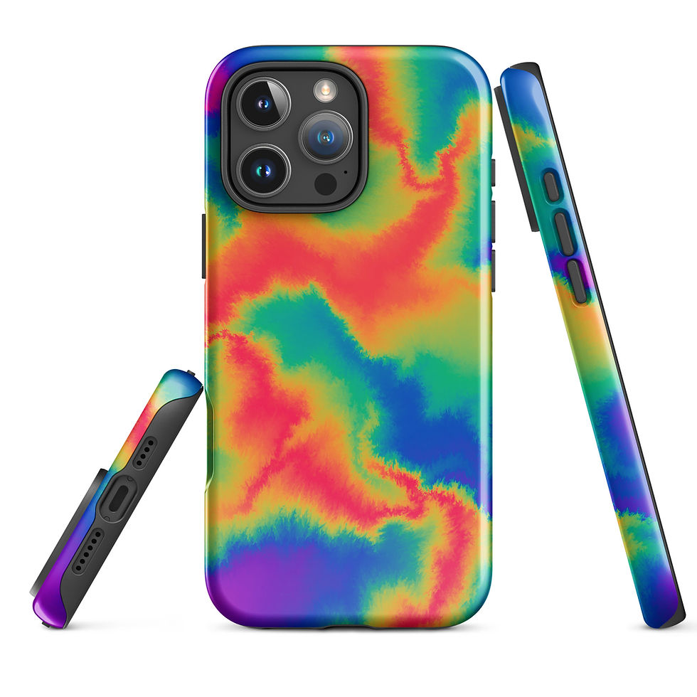 Rainbow Lightening tough iphone case by Miranda Sketch Art