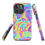 Thumbnail: Trippy Rainbow Puddles (White) Tough iPhone Case