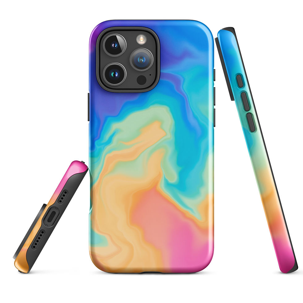 Pastel Dreams tough iPhone case by Miranda Sketch, vibrant artistic design
