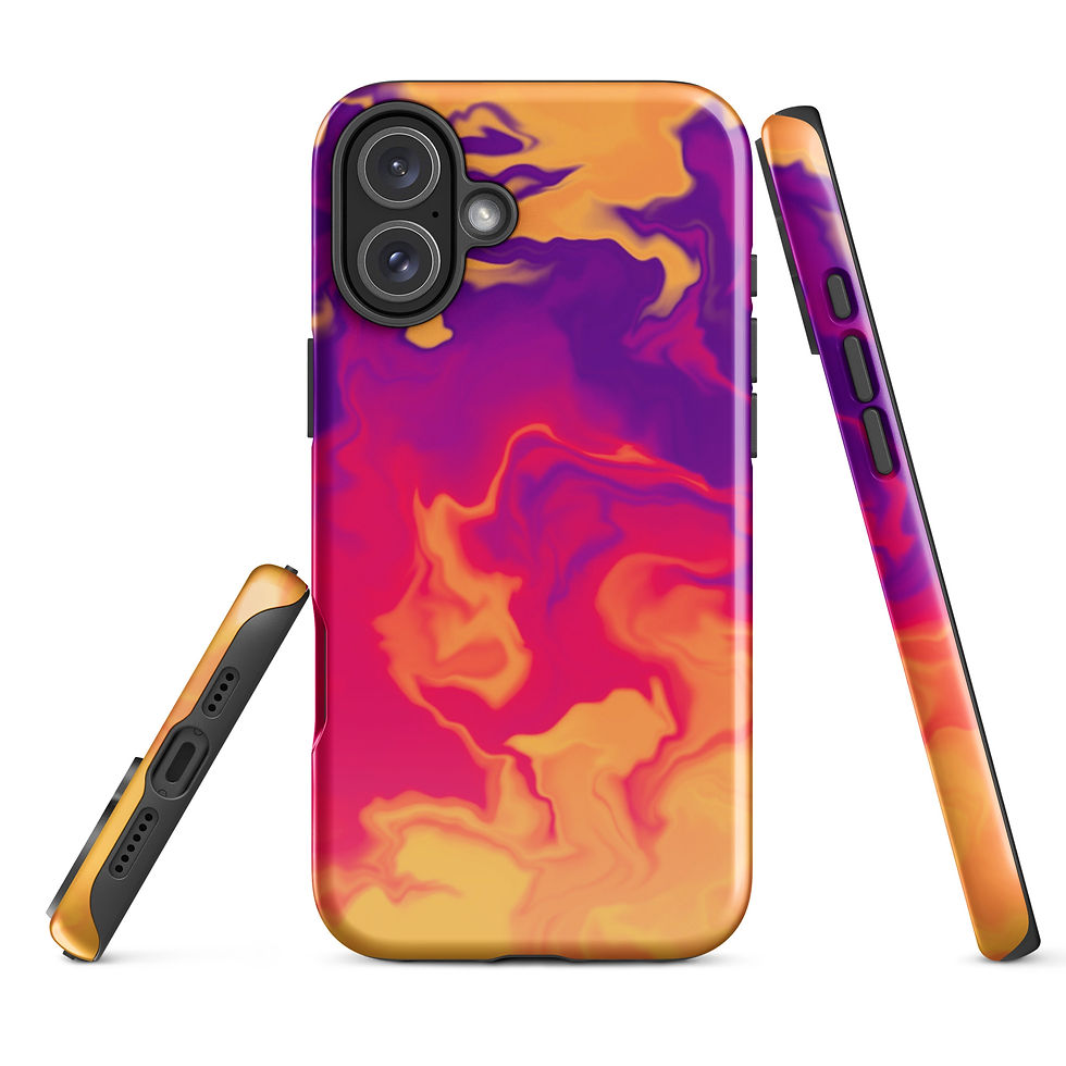Sunset vibes tough iPhone case by Miranda Sketch Art