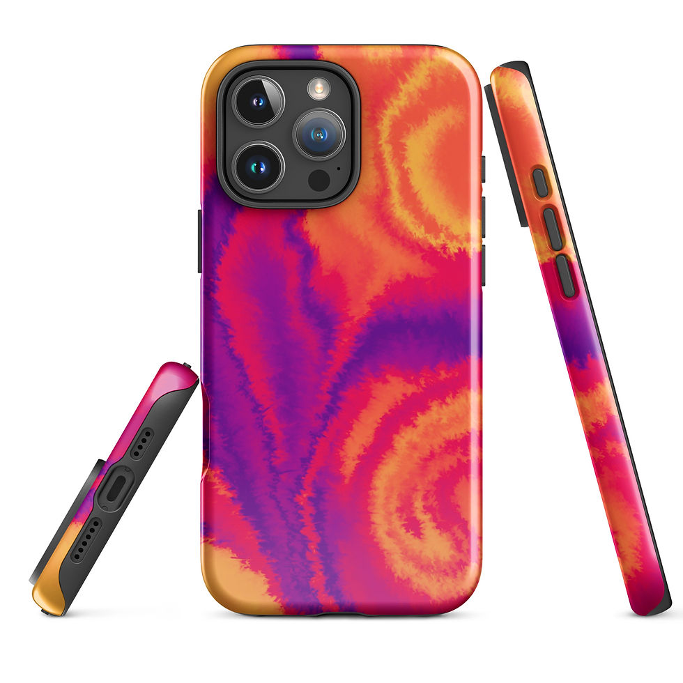 Spinnin' sunset tough iPhone case by Miranda Sketch Art