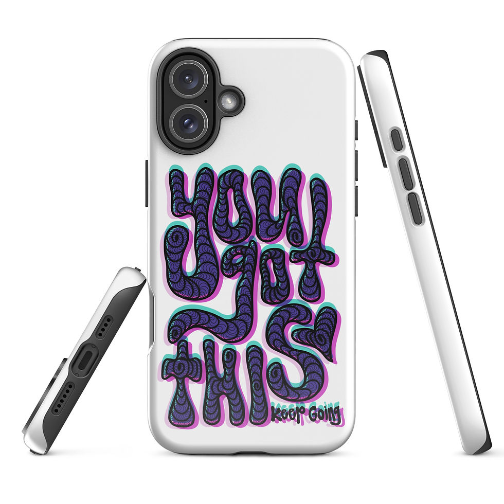 ou Got This purple tough iPhone case by Miranda Sketch Art