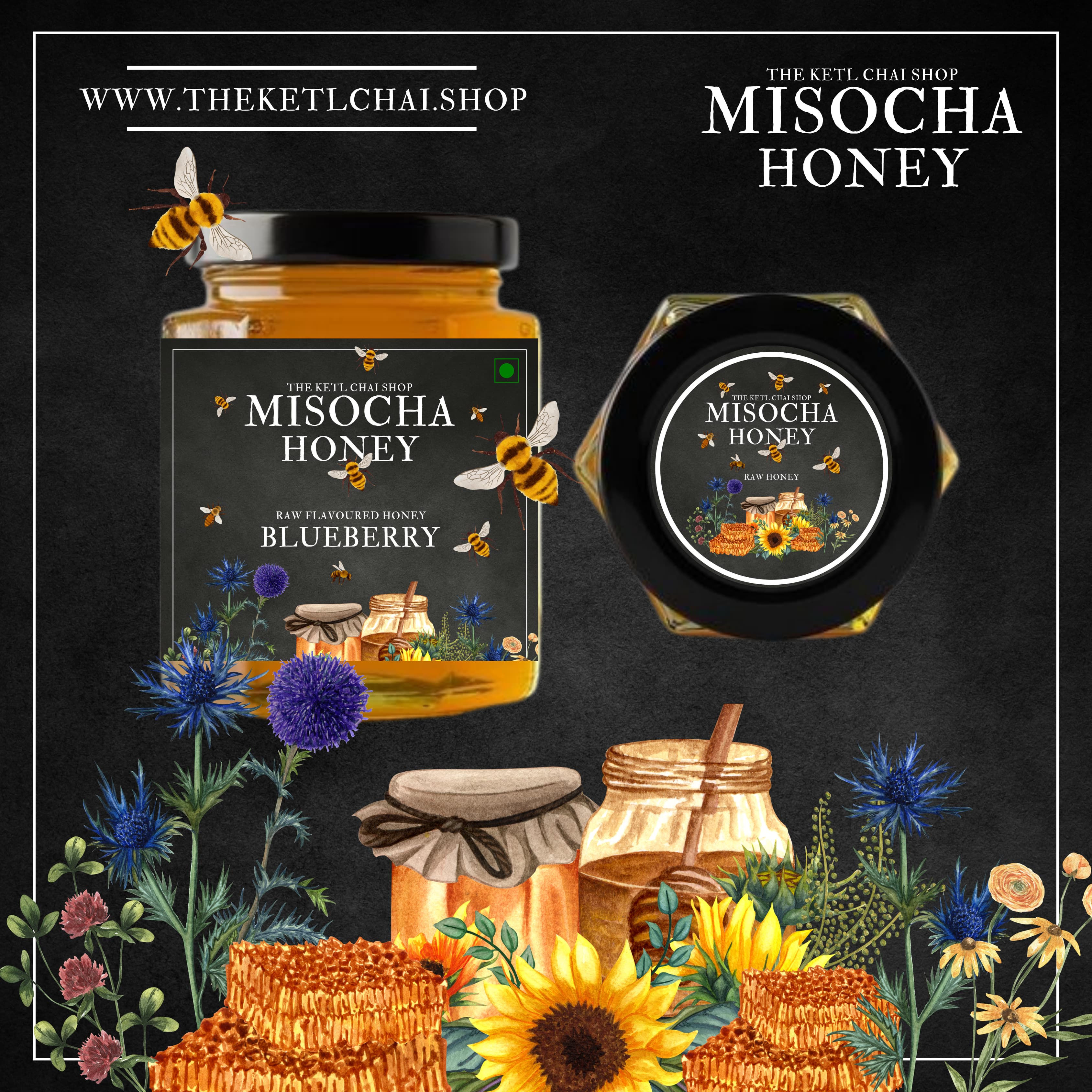 Misocha Blueberry ( Raw Honey )