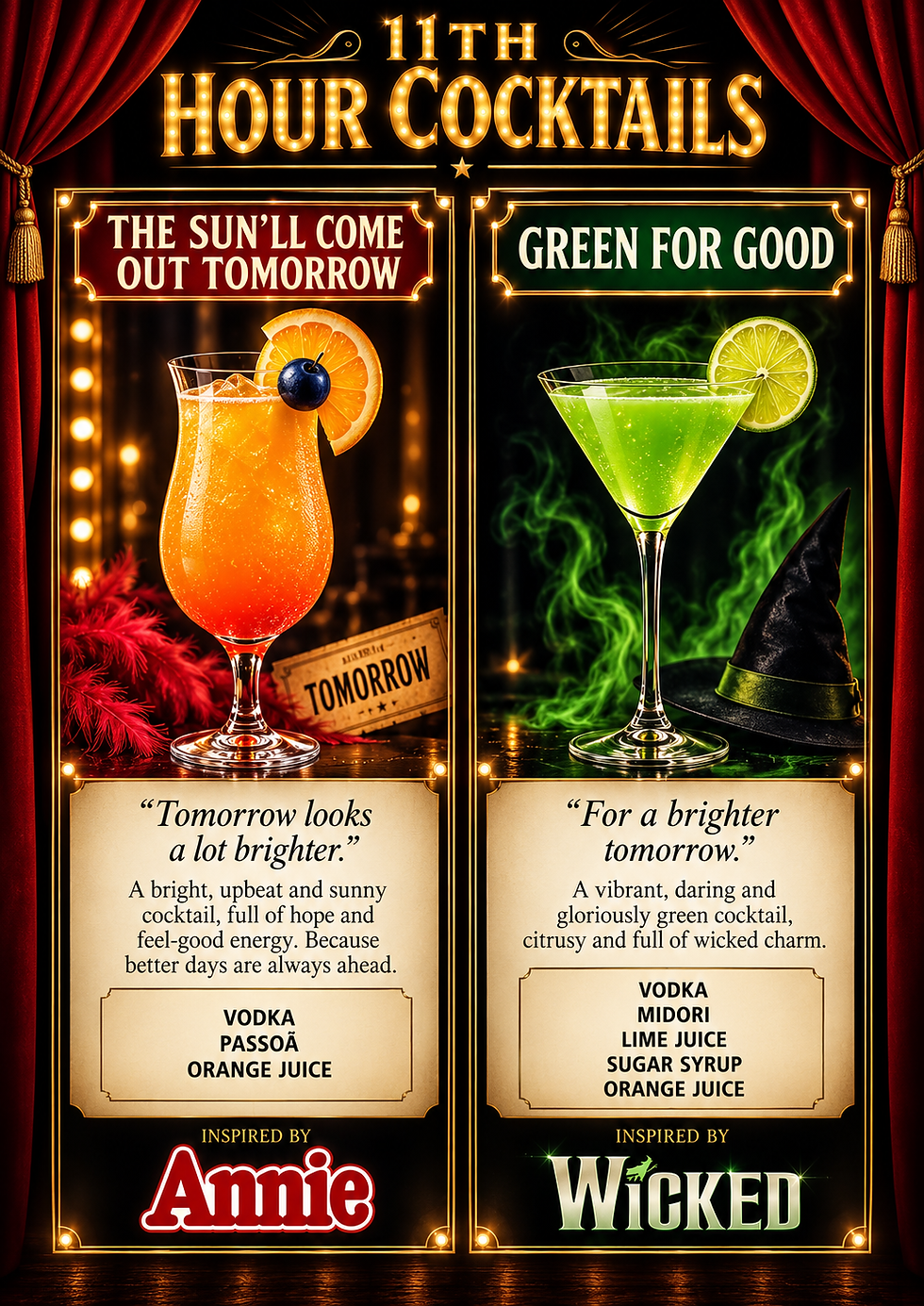 Spotlight Spritz cocktail at Backstage Theatre Bar