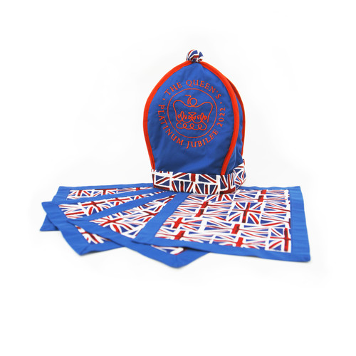 Jubilee Tea Cosy and Tea Set (Blue) SewFab