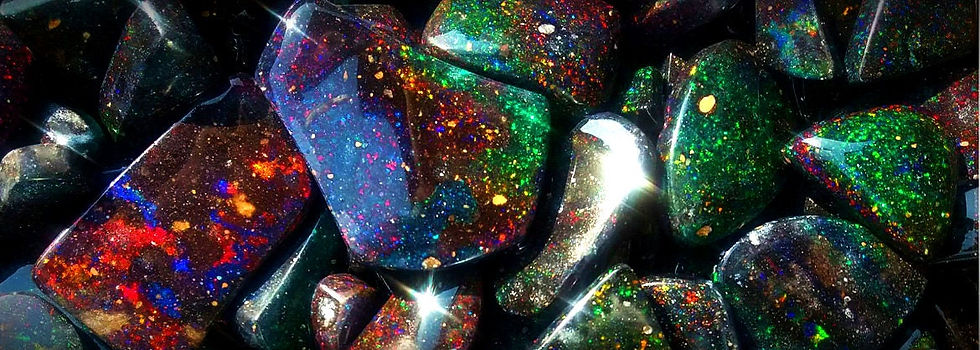 Thumbnail: Black Matrix - Authentic Hondurun Opal - Solid Tungsten / Titanium / 925 Silver 