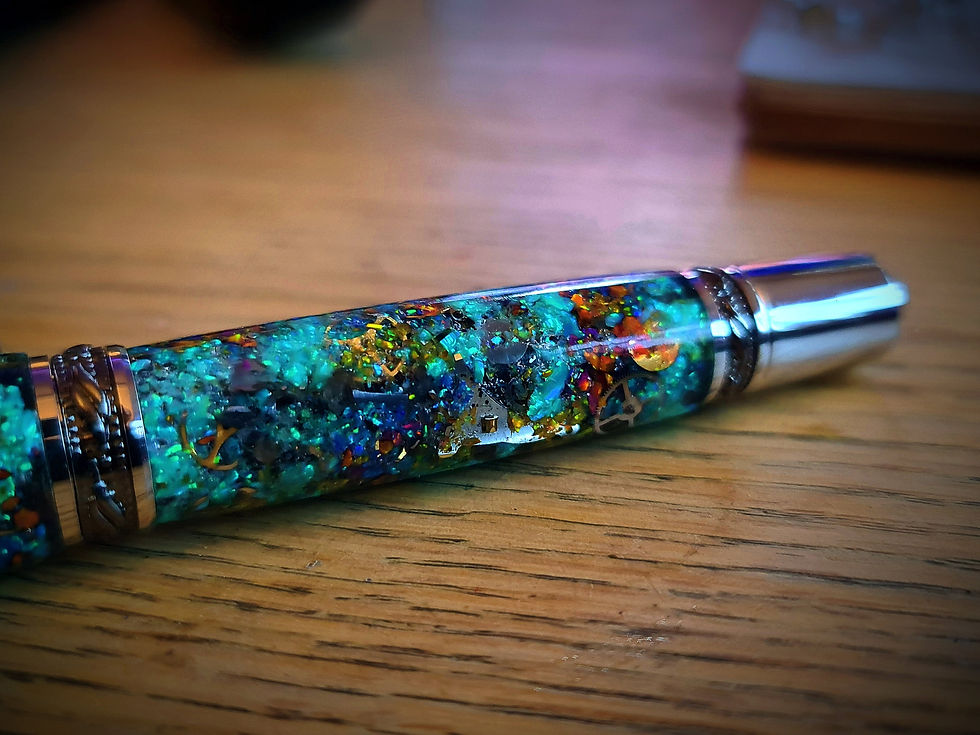 Thumbnail: Majestic Pen Atomic Clock Opal Crystal  - Swarovski