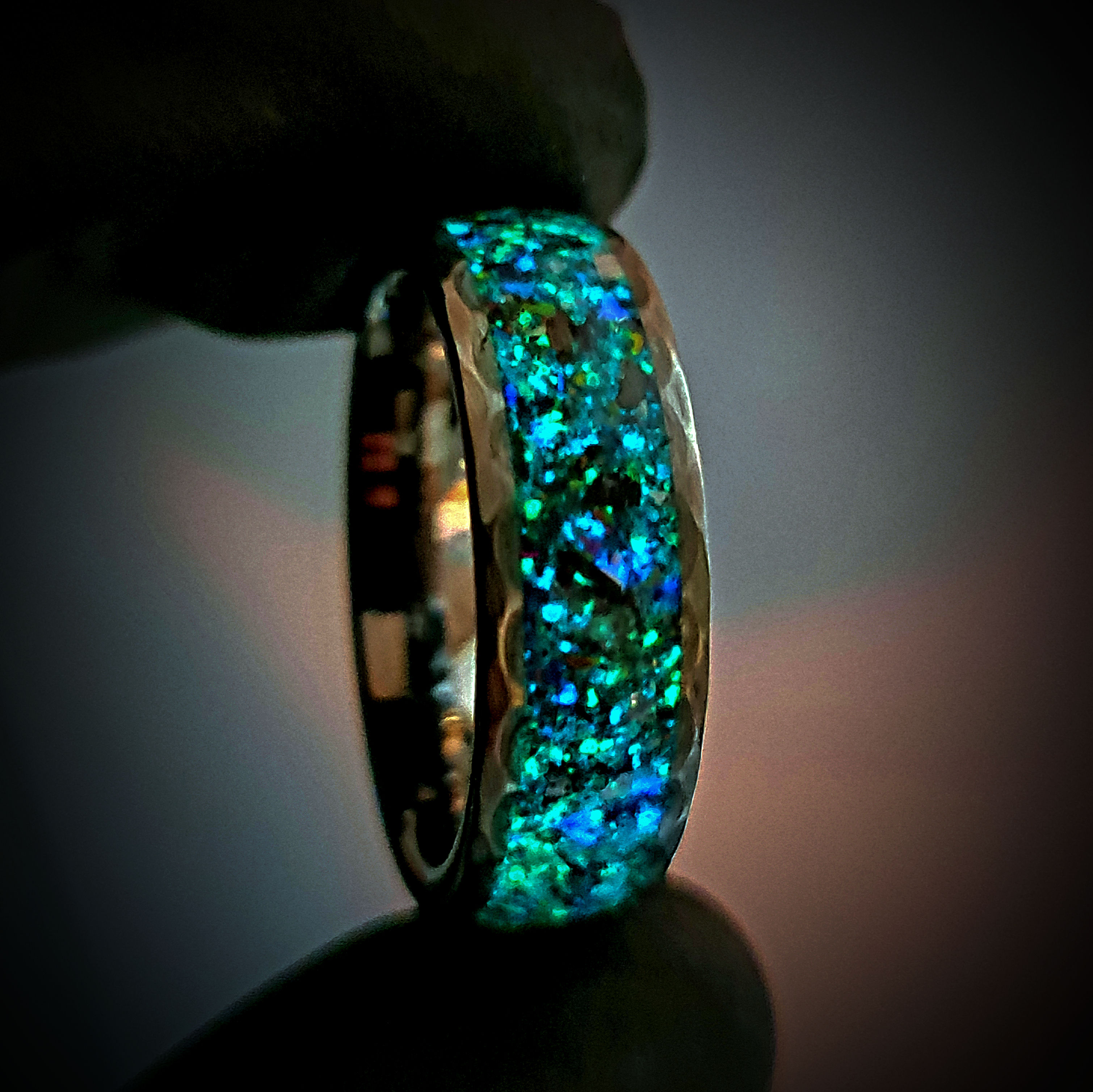 Starburst Ring - Exclusive Opal Meteorite Galaxy