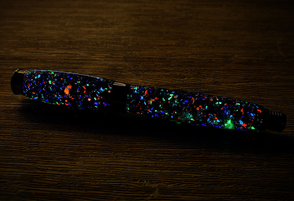 Thumbnail: Deep space Premium  Fountain Pen, Galaxy Art, Meteorite Opal