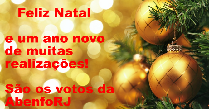 Feliz Natal e um ano novo de muitas realizações!