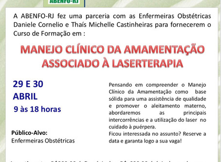 Curso Manejo clínico da amamentação Associado a laserterapia